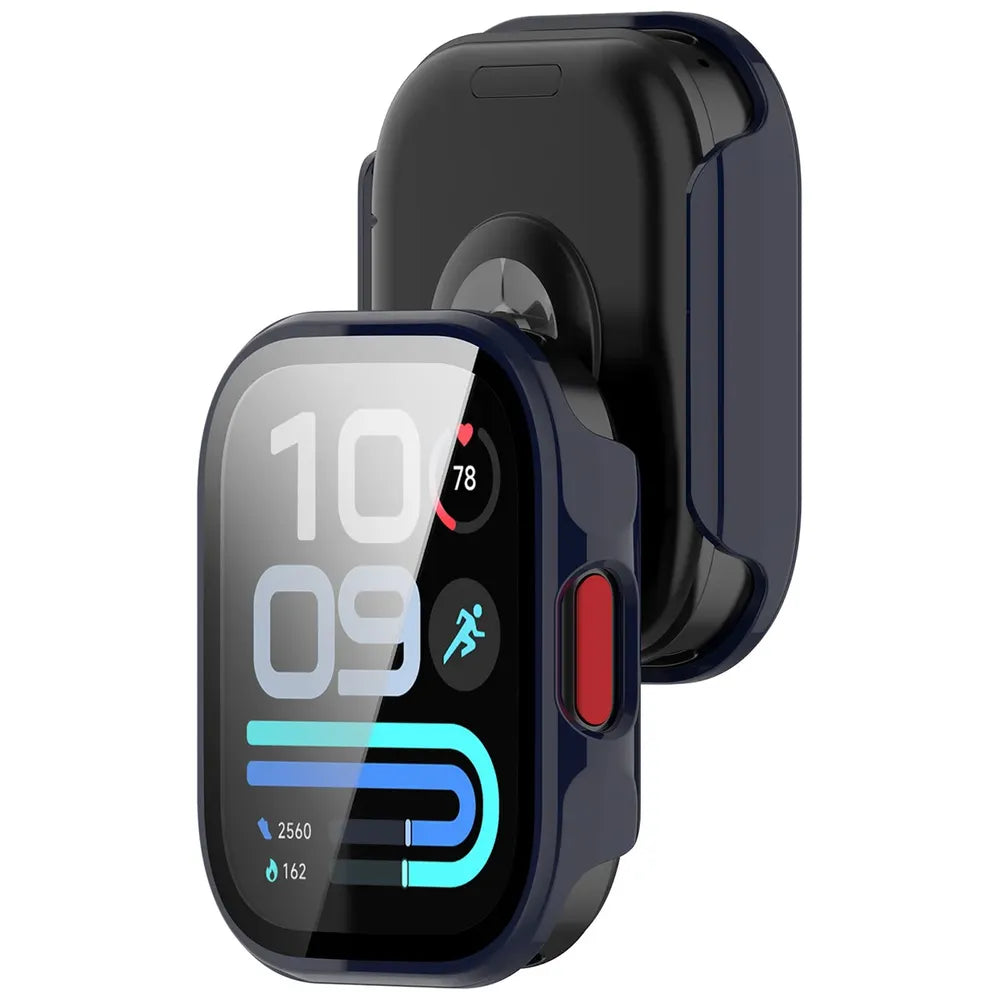 Handyhülle mit Glas für Xiaomi Redmi Watch 6 Lite, Bizon Case Watch Adamo, Blau (1/8)