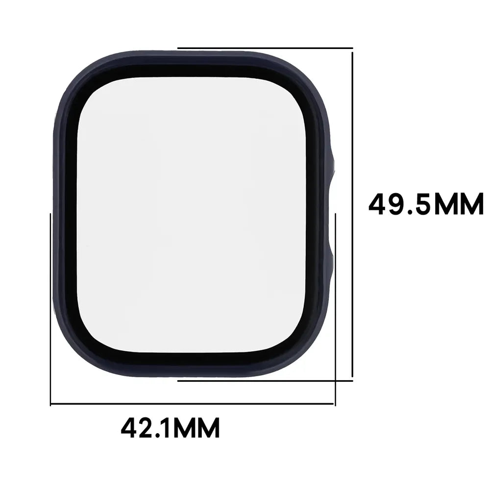 Handyhülle mit Glas für Xiaomi Redmi Watch 6 Lite, Bizon Case Watch Adamo, Blau (2/8)