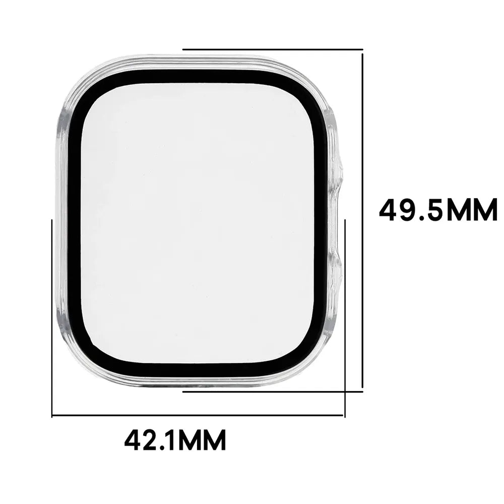 Handyhülle mit Glas für Xiaomi Redmi Watch 6 Lite, Bizon Case Watch Adamo, Transparent (2/8)