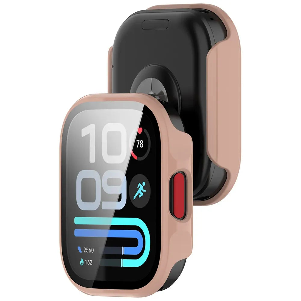 Handyhülle mit Glas für Xiaomi Redmi Watch 6 Lite, Bizon Case Watch Adamo, Rosa (1/8)