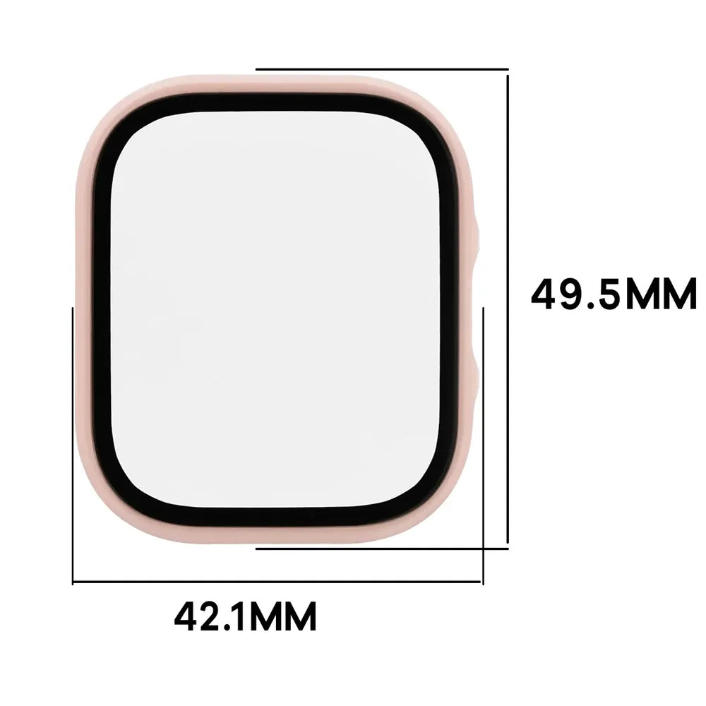 Handyhülle mit Glas für Xiaomi Redmi Watch 6 Lite, Bizon Case Watch Adamo, Rosa (2/8)