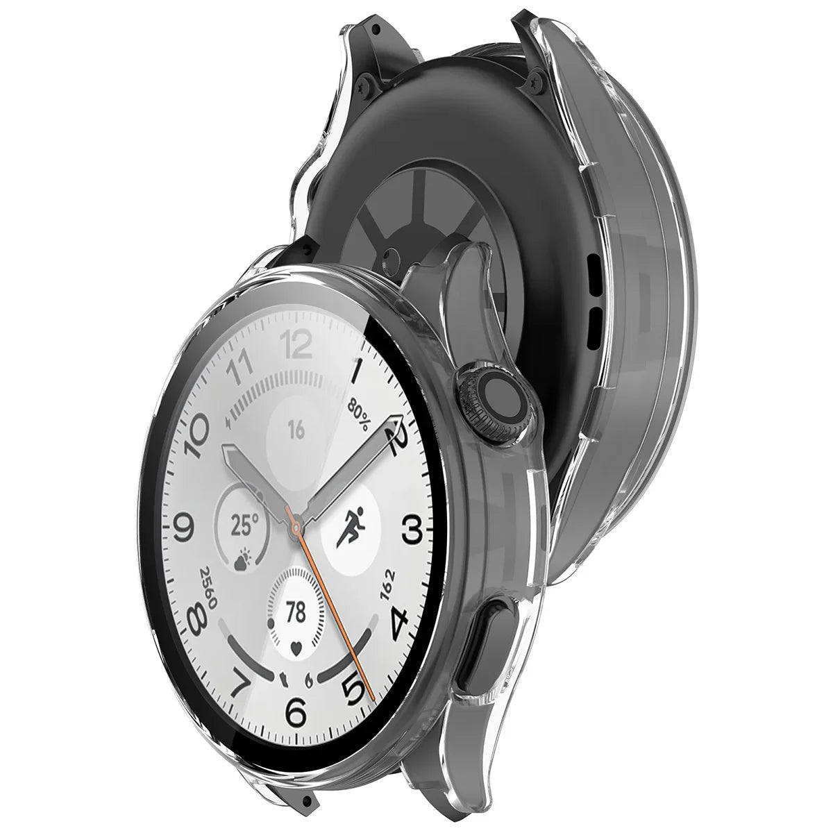 Schutzhülle mit Glas für Xiaomi Watch 5, Bizon Case Watch Adamo, Transparent