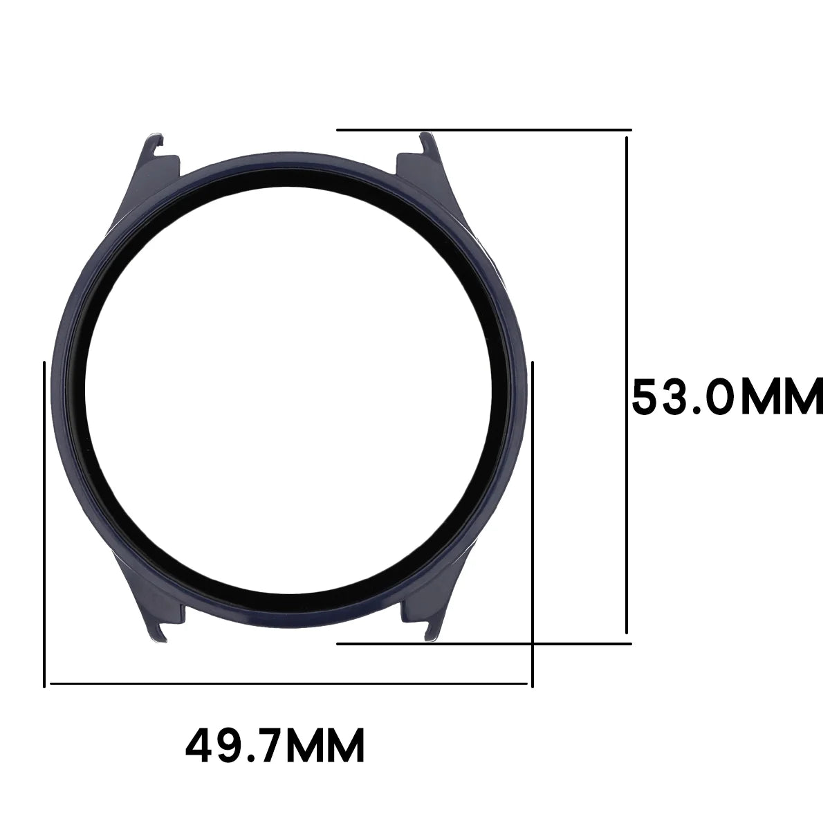 Schutzhülle mit Glas für Xiaomi Watch 5, Bizon Case Watch Adamo, Dunkelblau
