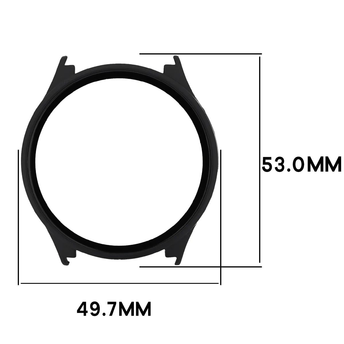Schutzhülle mit Glas für Xiaomi Watch 5, Bizon Case Watch Adamo, mattes Schwarz
