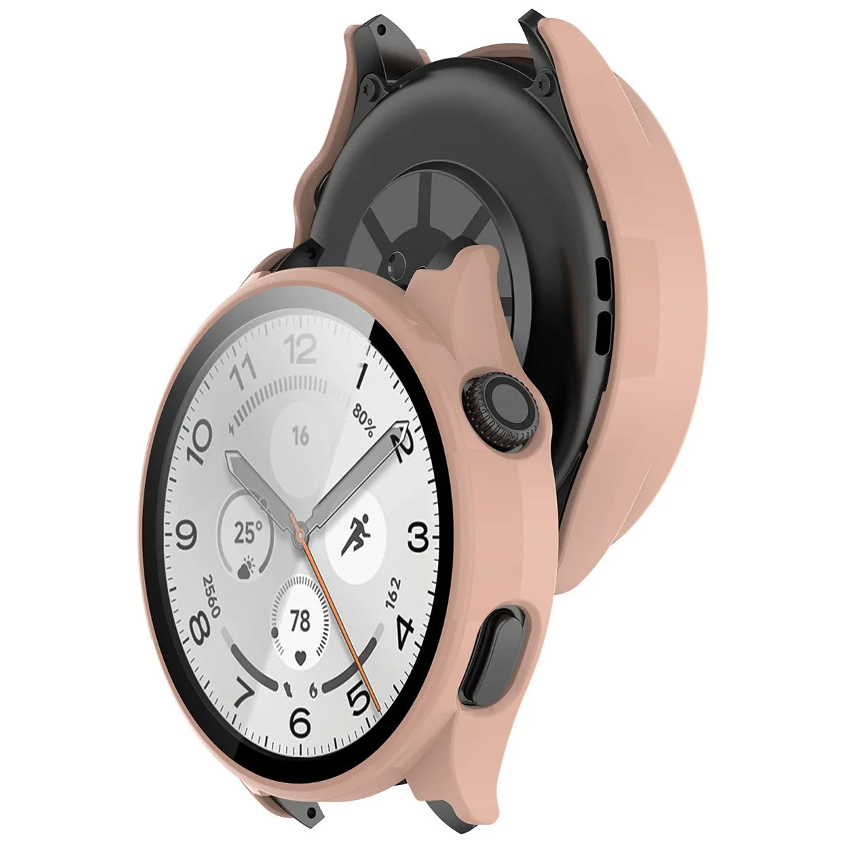 Schutzhülle mit Glas für Xiaomi Watch 5, Bizon Case Watch Adamo, Rosa