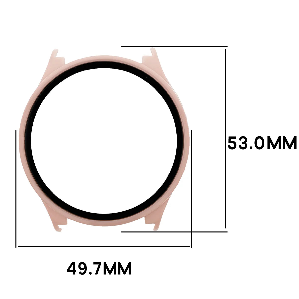 Schutzhülle mit Glas für Xiaomi Watch 5, Bizon Case Watch Adamo, Rosa