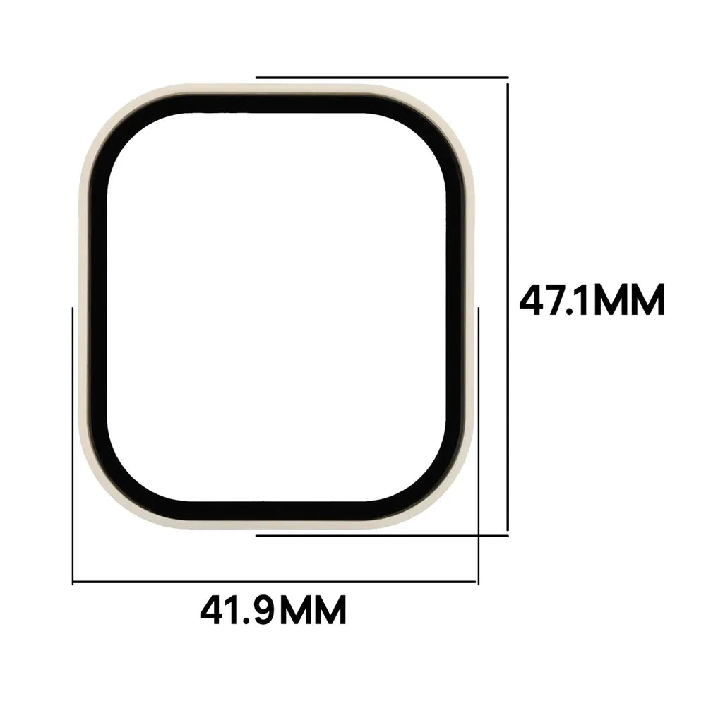 Schutzhülle mit Glas für Xiaomi Redmi Watch 6 Active, Bizon Case Watch Adamo, Beige (2/8)