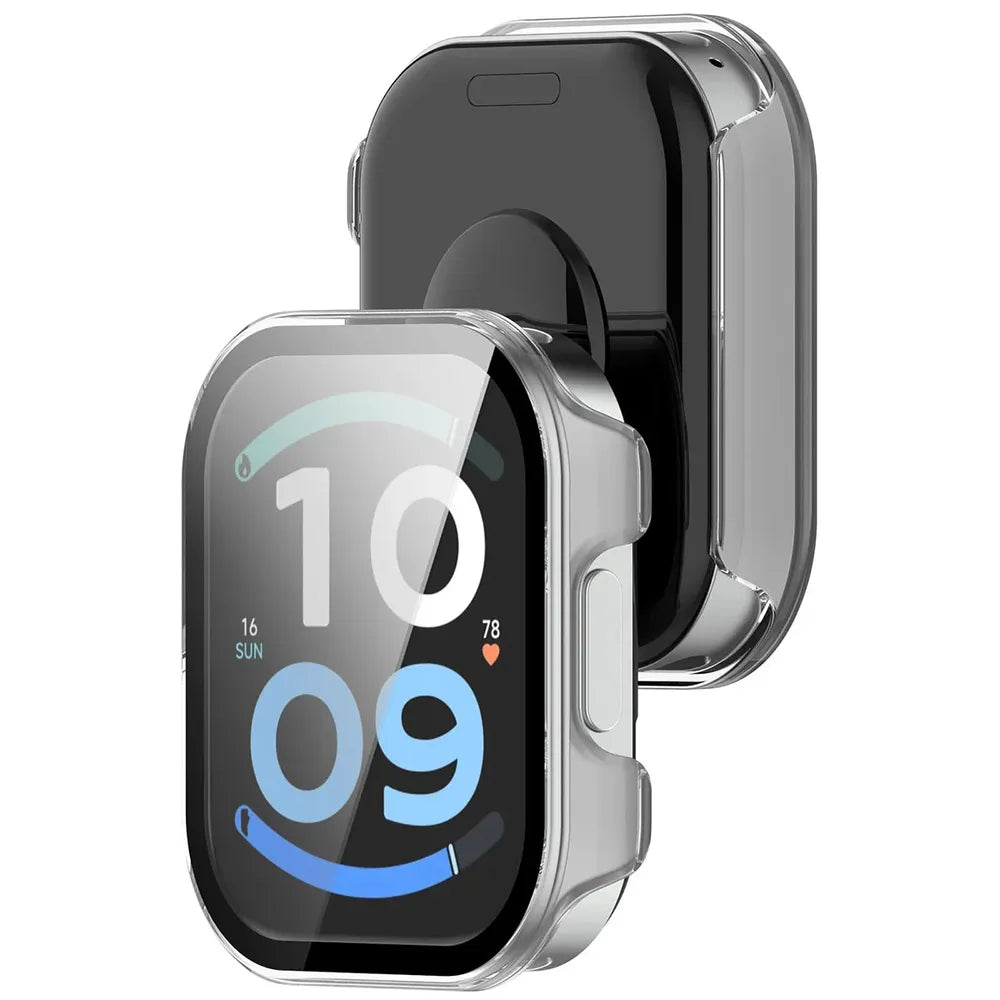 Schutzhülle mit Glas für Xiaomi Redmi Watch 6 Active, Bizon Case Watch Adamo, Transparent (1/8)