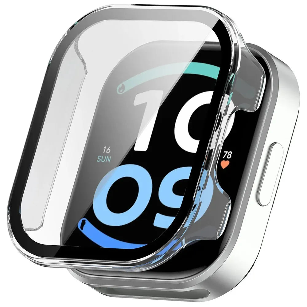 Schutzhülle mit Glas für Xiaomi Redmi Watch 6 Active, Bizon Case Watch Adamo, Transparent (4/8)