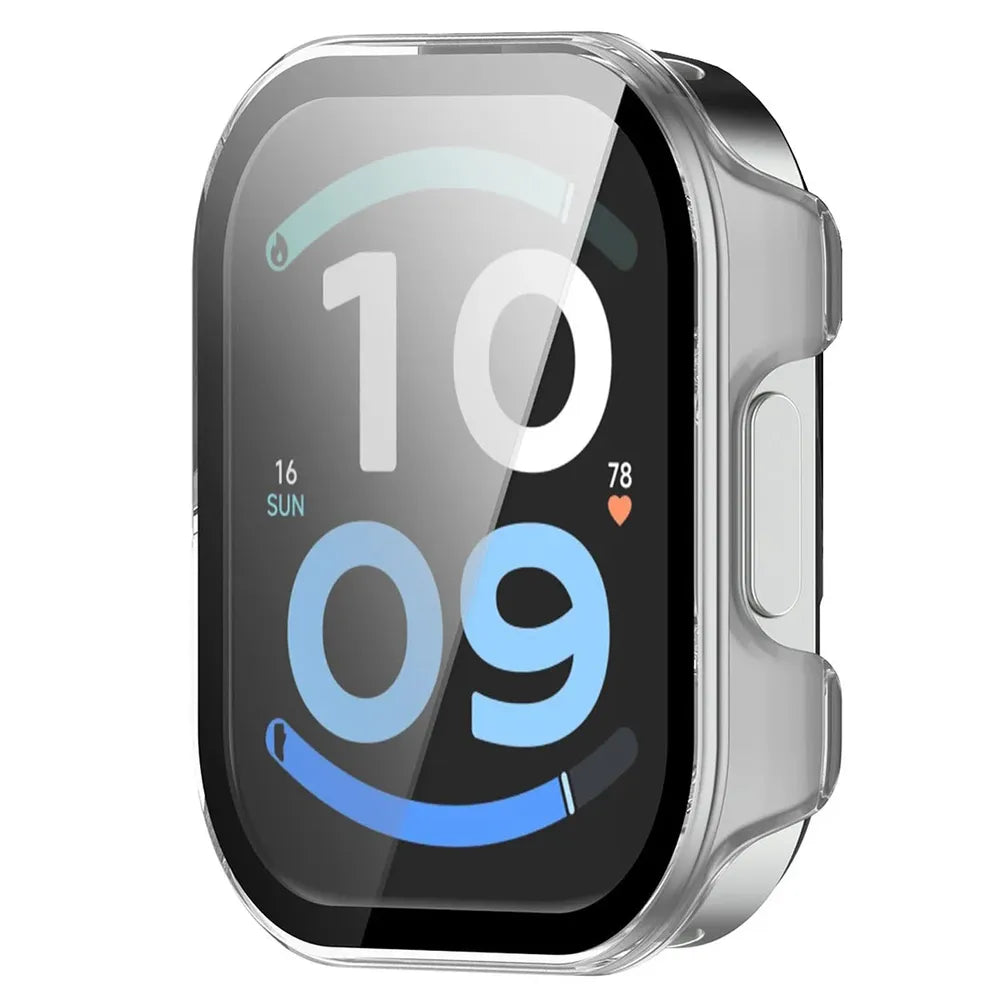 Schutzhülle mit Glas für Xiaomi Redmi Watch 6 Active, Bizon Case Watch Adamo, Transparent (5/8)