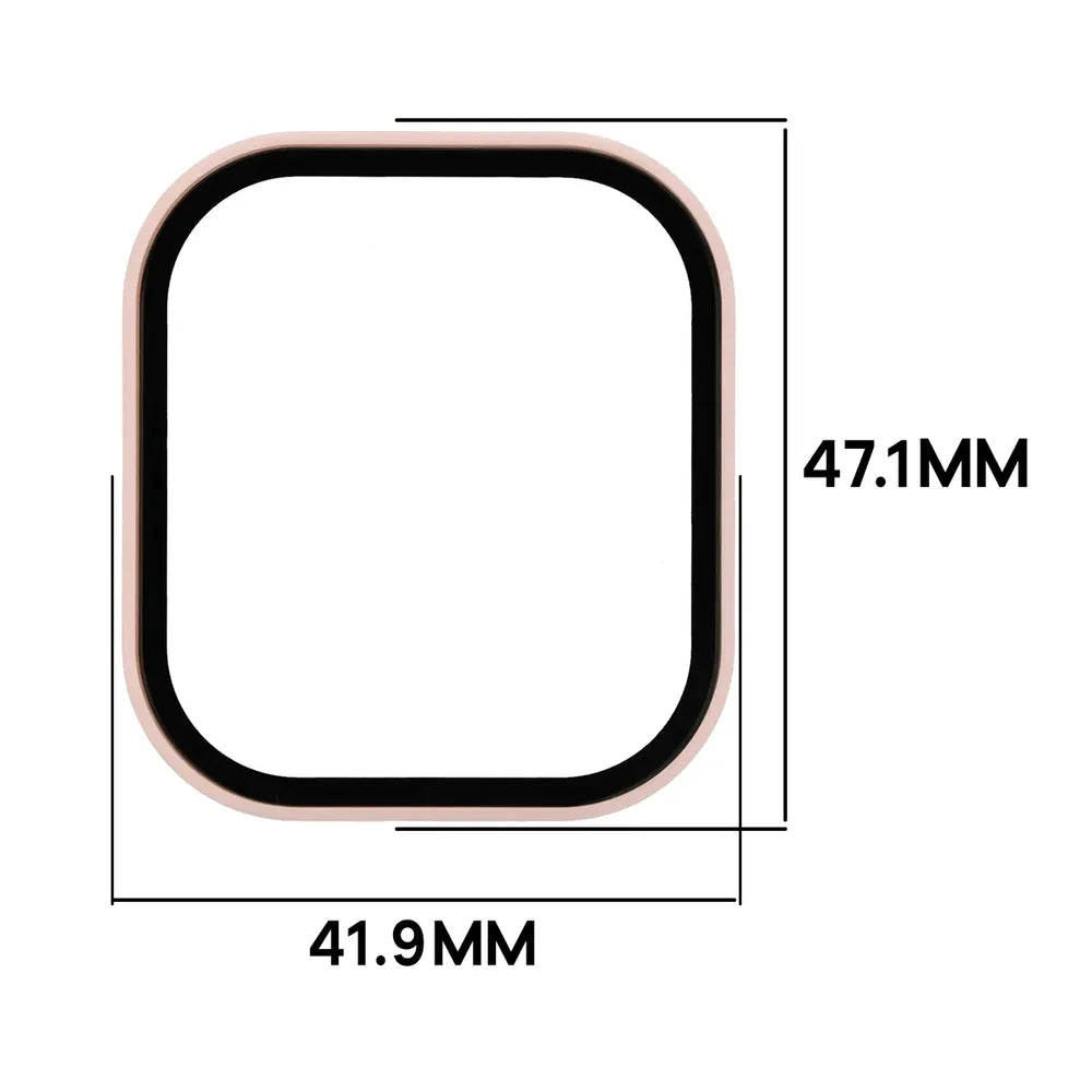 Schutzhülle mit Glas für Xiaomi Redmi Watch 6 Active, Bizon Case Watch Adamo, Rosa (2/8)