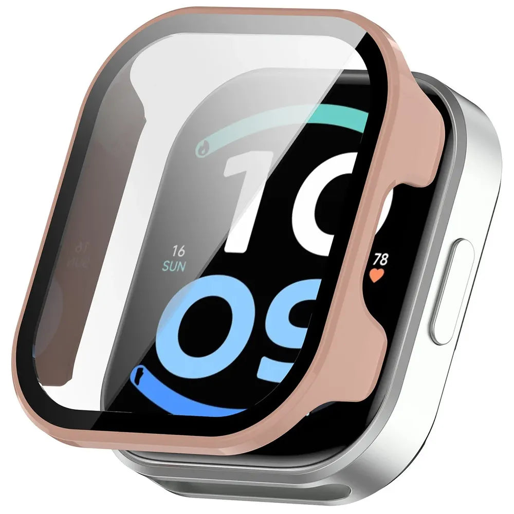 Schutzhülle mit Glas für Xiaomi Redmi Watch 6 Active, Bizon Case Watch Adamo, Rosa (4/8)
