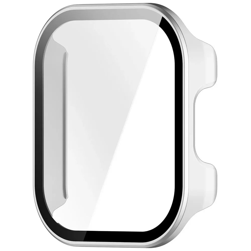 Schutzhülle mit Glas für Xiaomi Redmi Watch 6 Active, Bizon Case Watch Adamo, satiniertes Silbern (3/8)