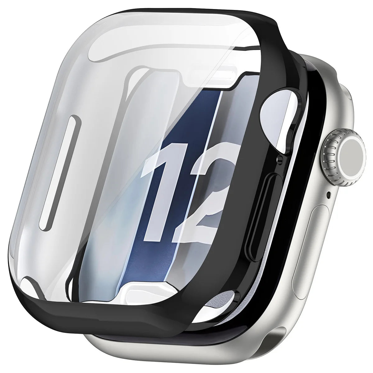 Schutzhülle für Apple Watch Series 12 42mm, Bizon Case Watch Felipe, Schwarz (7/8)