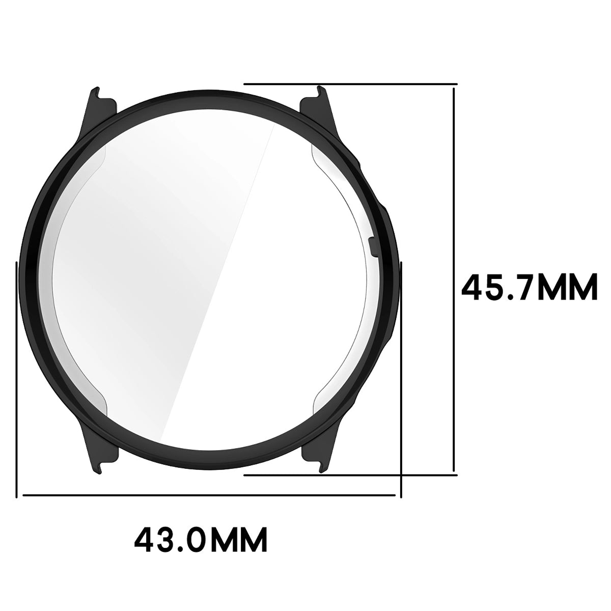 Schutzhülle für Garmin Venu 4 41 mm, Bizon Case Watch Felipe, Schwarz
