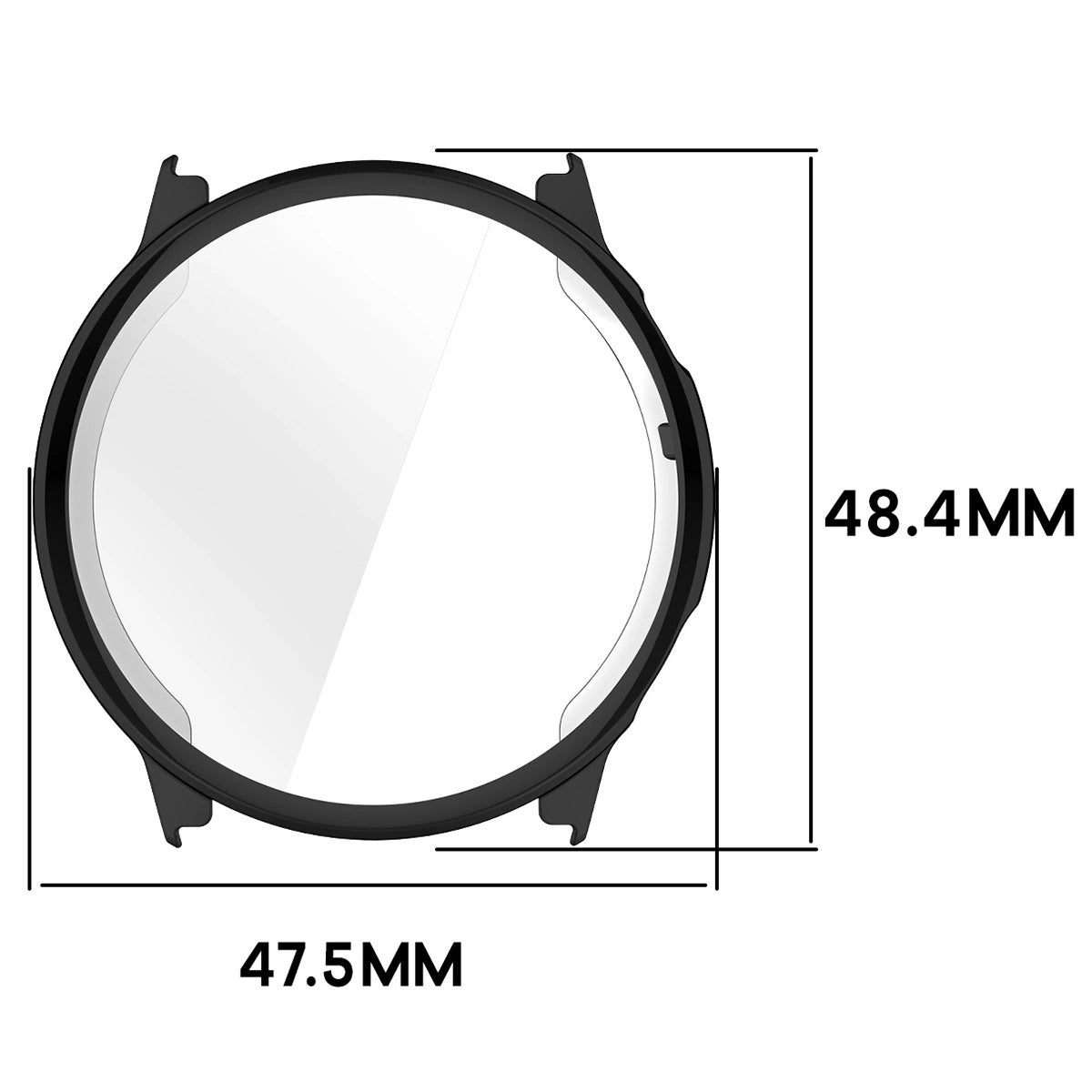 Schutzhülle für Garmin Venu 4 45 mm, Bizon Case Watch Felipe, Schwarz
