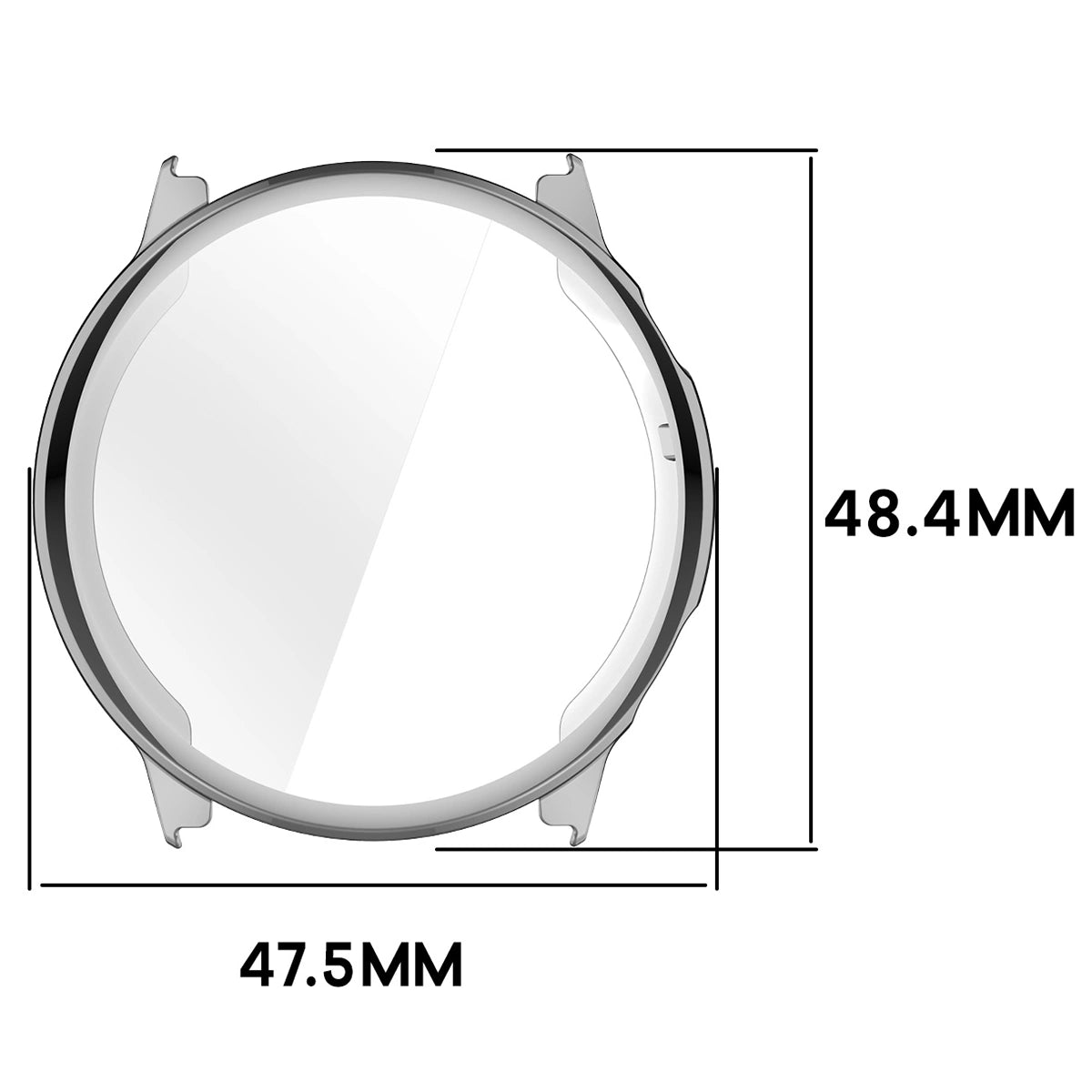 Schutzhülle für Garmin Venu 4 45 mm, Bizon Case Watch Felipe, Silbern