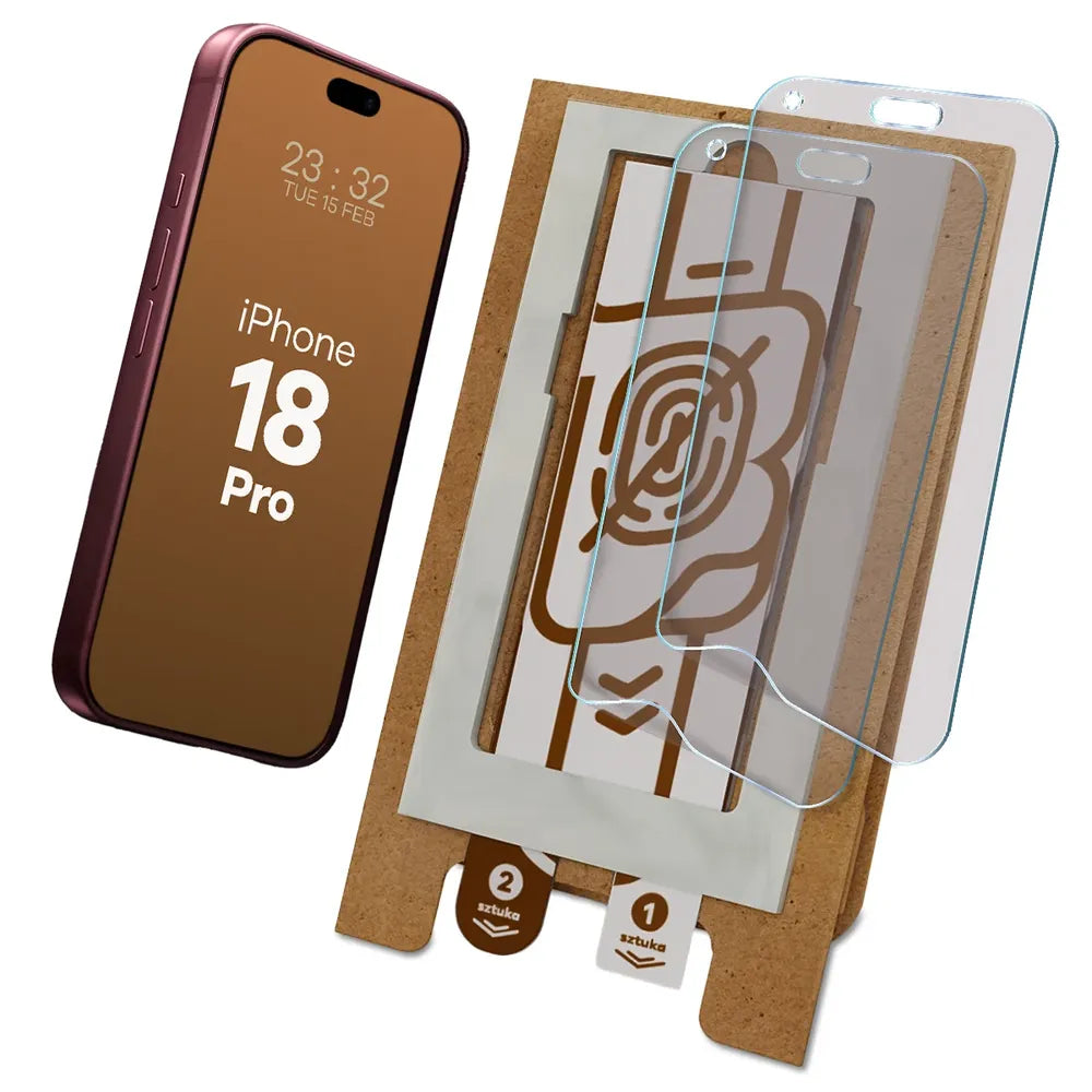 2x Matte Folie mit dem umweltfreundlichen Applikator für iPhone 18 Pro, Bizon Eplikator Film Matte (1/5)
