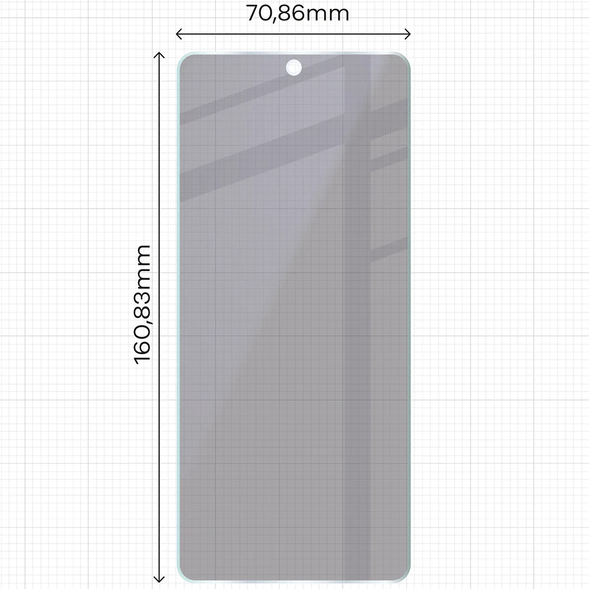 2x Hybridglas mit Sichtschutz mit dem umweltfreundlichen Applikator für Motorola Moto G56 5G, Bizon Eplikator Hybrid Shadow (2/5)