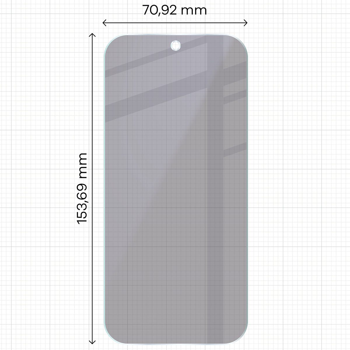 2x Hybridglas mit Sichtschutz mit dem umweltfreundlichen Applikator für Xiaomi POCO X8 Pro, Bizon Eplikator Hybrid Shadow (2/5)