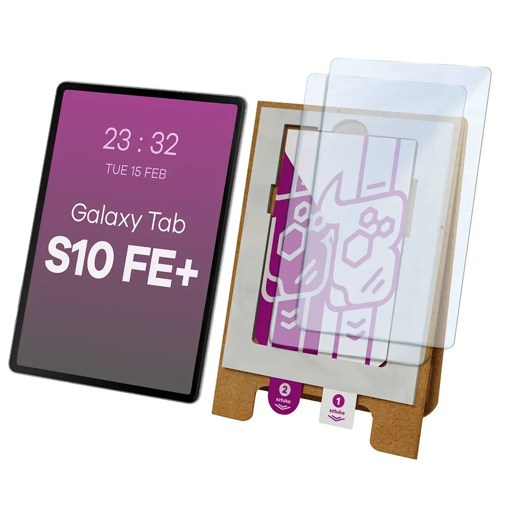 2x Hybridglas mit dem umweltfreundlichen Applikator für Galaxy Tab S10 FE Plus, Bizon Eplikator Tab Hybrid Mule (1/5)