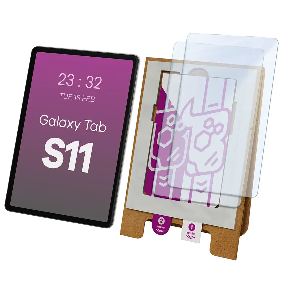 2x Hybridglas mit dem umweltfreundlichen Applikator für Galaxy Tab S11, Bizon Eplikator Tab Hybrid Mule (1/5)