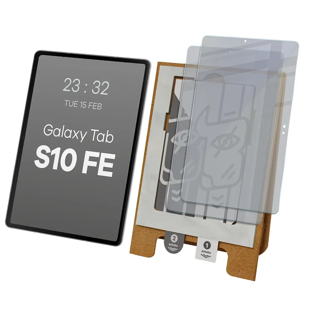 2x Hybridglas mit Sichtschutz mit dem umweltfreundlichen Applikator für Galaxy Tab S10 FE, Bizon Eplikator Tab Hybrid Shadow (1/5)