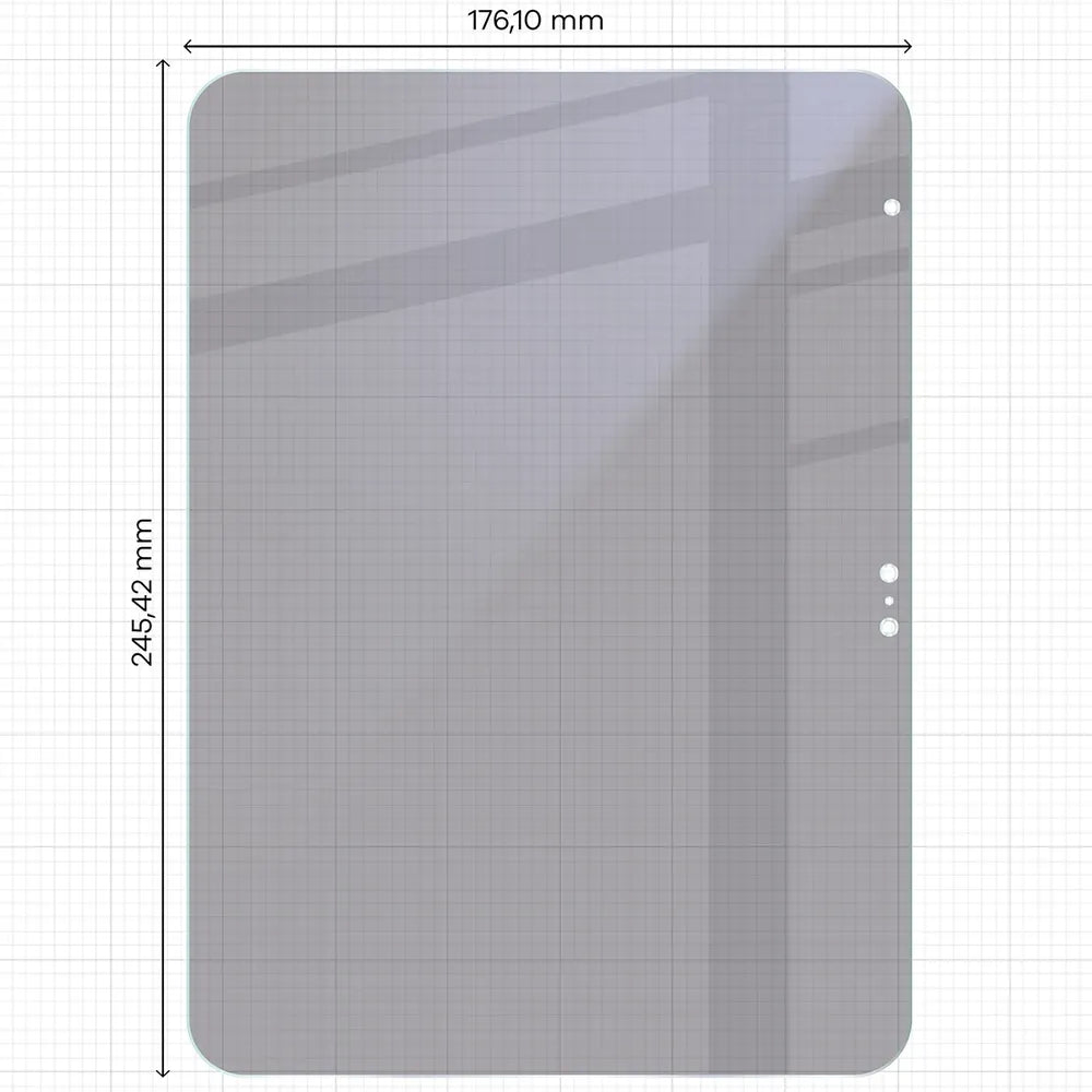 2x Hybridglas mit Sichtschutz mit dem umweltfreundlichen Applikator für Apple iPad 11 A16 2025, Bizon Eplikator Tab Hybrid Shadow (2/5)