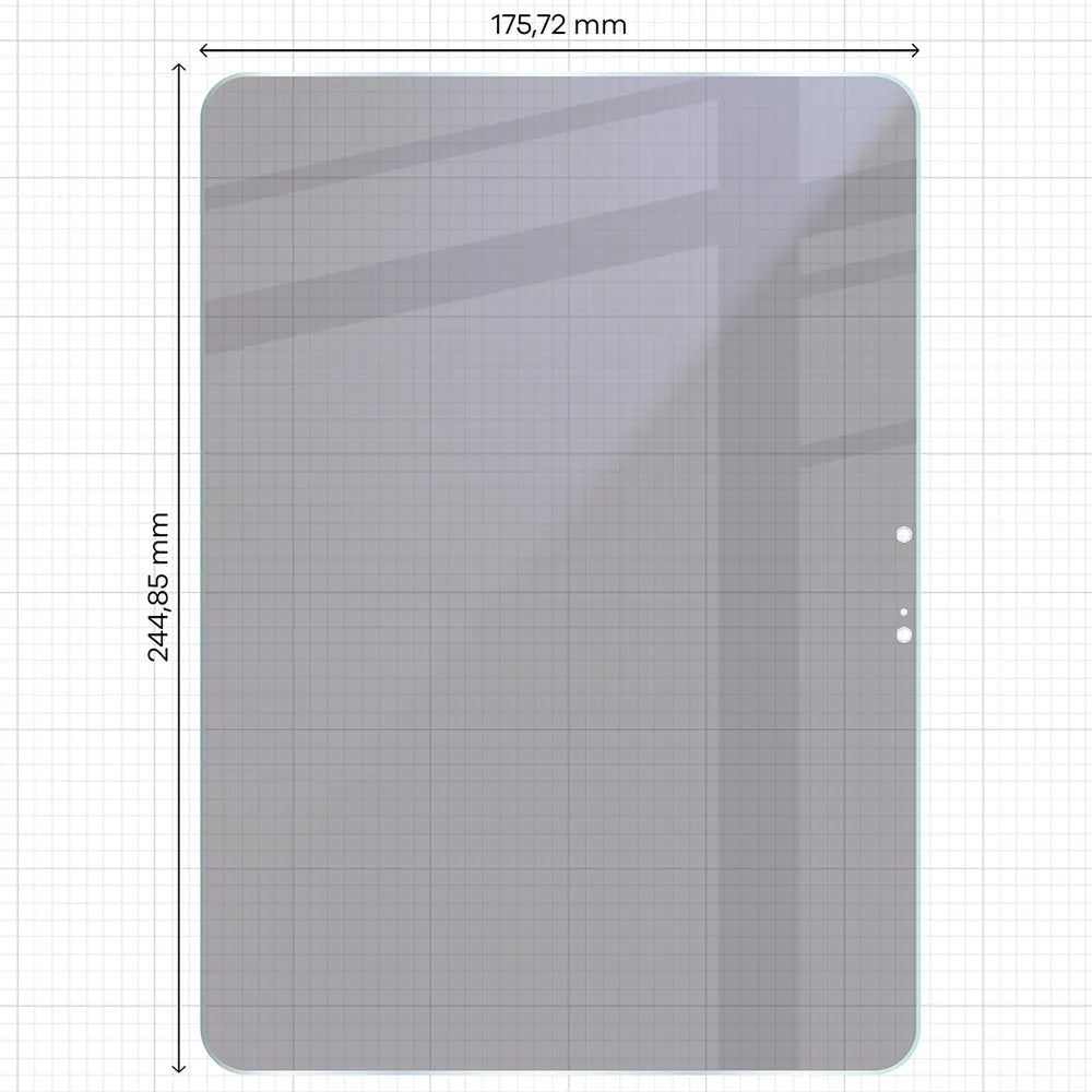 2x Hybridglas mit Sichtschutz mit dem umweltfreundlichen Applikator für Apple iPad Air 11 M3 2025, Bizon Eplikator Tab Hybrid Shadow (2/5)