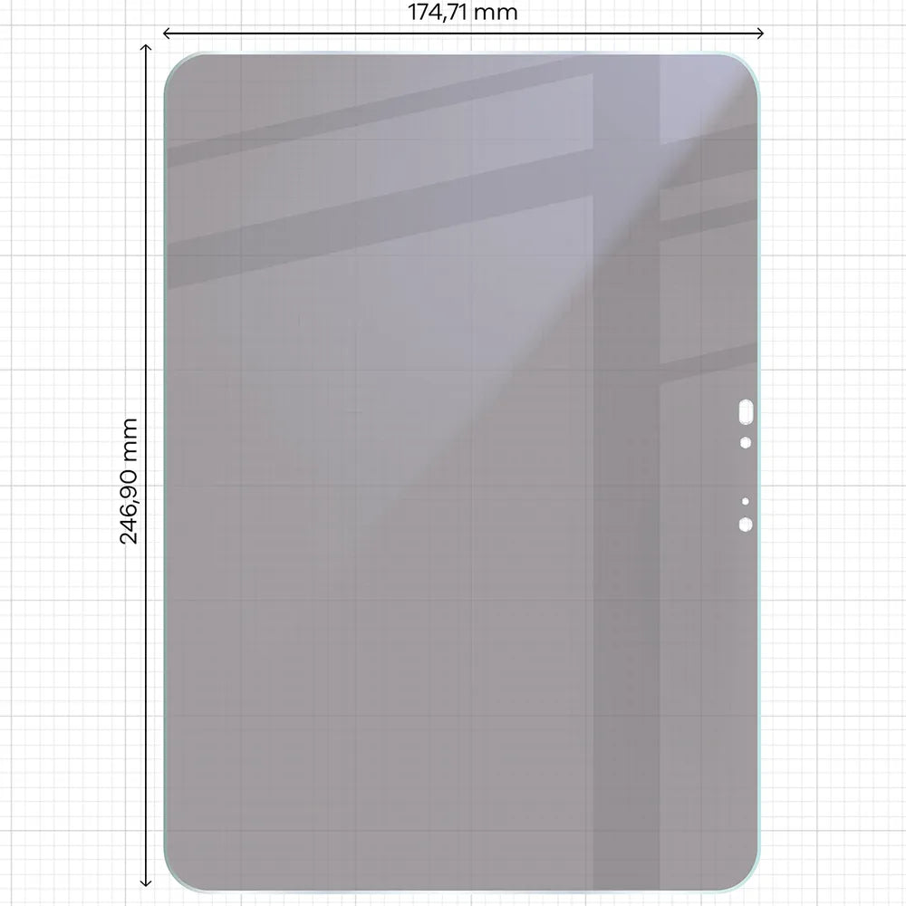 2x Hybridglas mit Sichtschutz mit dem umweltfreundlichen Applikator für Apple iPad Pro 11 M5 2025, Bizon Eplikator Tab Hybrid Shadow (2/5)