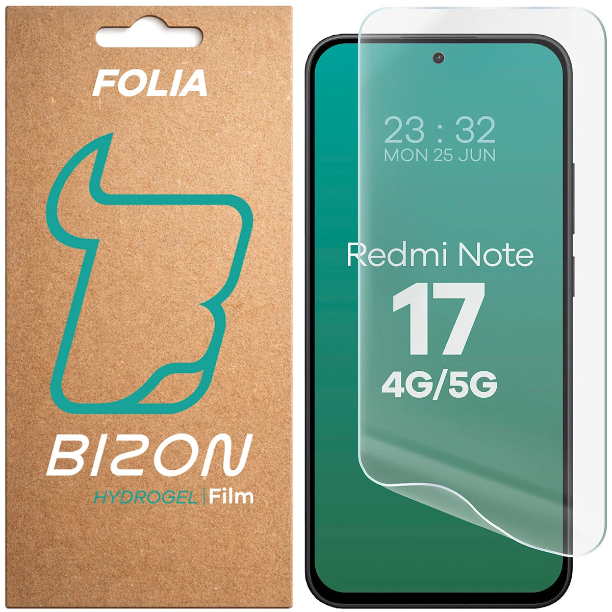 Hydrogel Folie für den Bildschirm für Xiaomi Redmi Note 17 4G/5G, Bizon Film Hydrogel Front, 1 Stück (1/5)