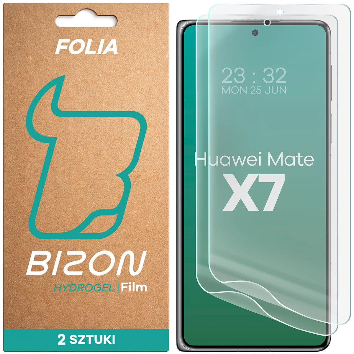 Hydrogel Folie für den Bildschirm für Huawei Mate X7, Bizon Film Hydrogel Front Duo, 2 Stück