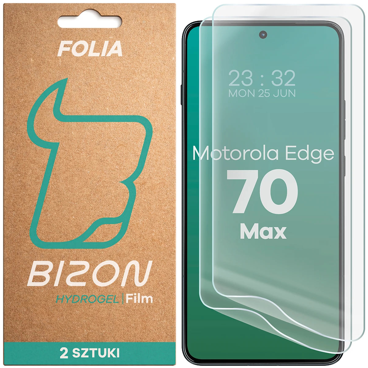 Hydrogel Folie für den Bildschirm für Motorola Edge 70 Max, Bizon Film Hydrogel Front Duo, 2 Stück (1/5)