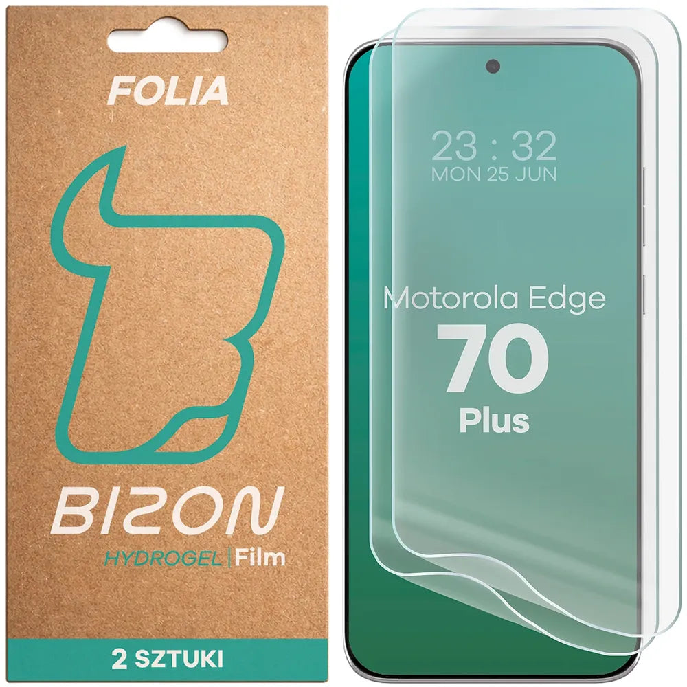 Hydrogel Folie für den Bildschirm für Motorola Edge 70 Plus, Bizon Film Hydrogel Front Duo, 2 Stück (1/5)