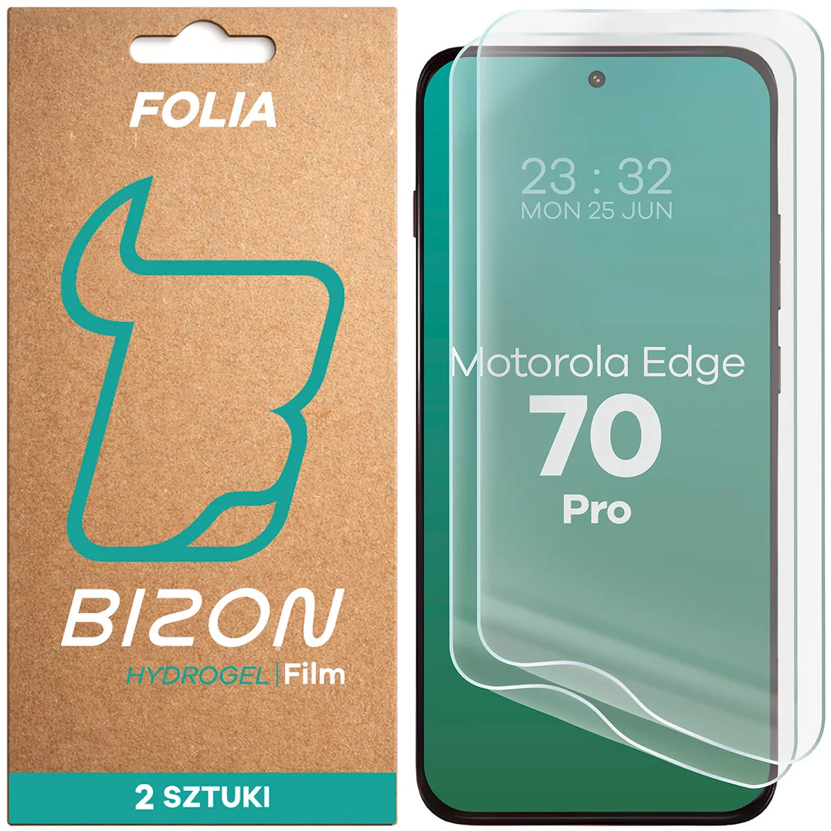 Hydrogel Folie für den Bildschirm für Motorola Edge 70 Pro, Bizon Film Hydrogel Front Duo, 2 Stück