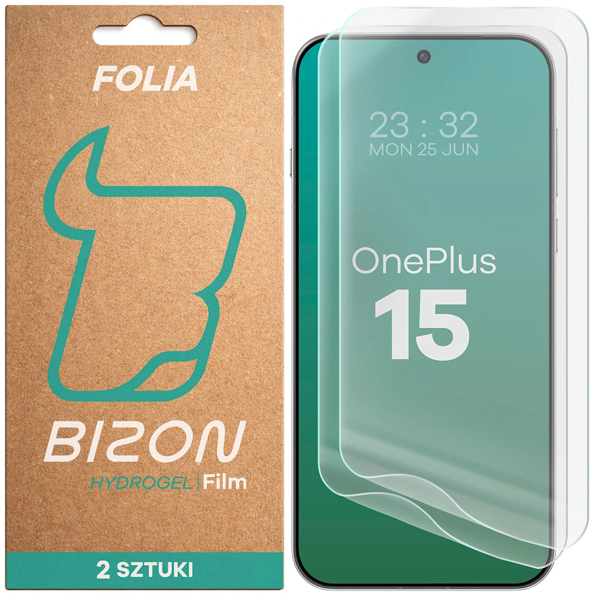 Hydrogel Folie für den Bildschirm für OnePlus 15, Bizon Film Hydrogel Front Duo, 2 Stück