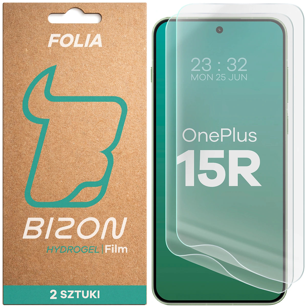 Hydrogel Folie für den Bildschirm für OnePlus 15R, Bizon Film Hydrogel Front Duo, 2 Stück