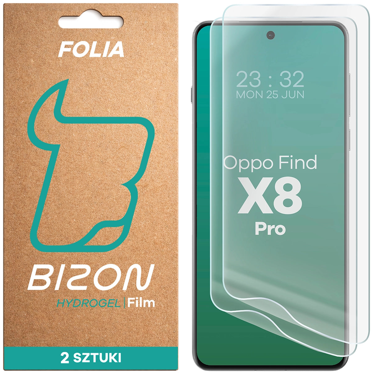 Hydrogel Folie für den Bildschirm für Oppo Find X8 Pro, Bizon Film Hydrogel Front Duo, 2 Stück