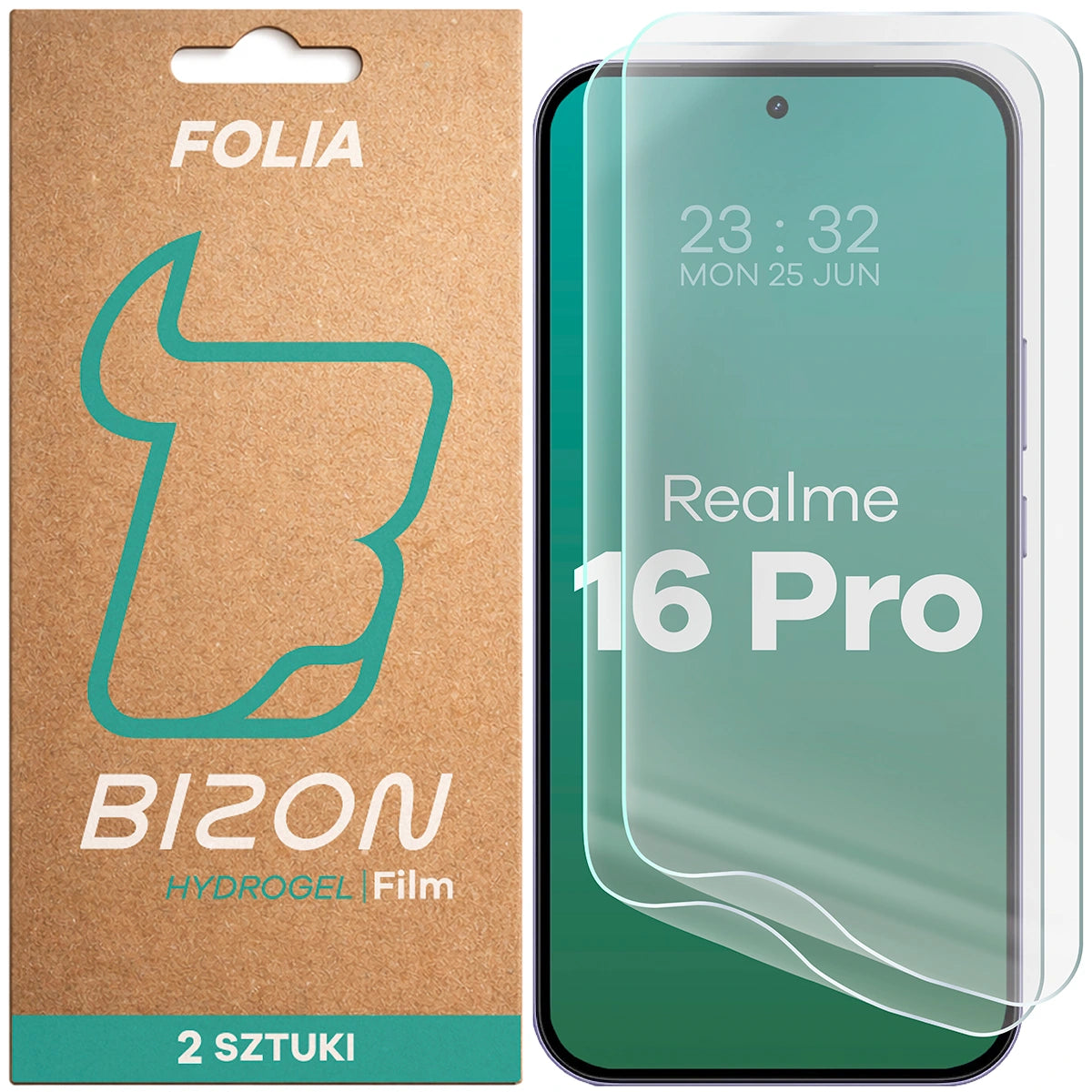 Hydrogel Folie für den Bildschirm für Realme 16 Pro 5G, Bizon Film Hydrogel Front Duo, 2 Stück