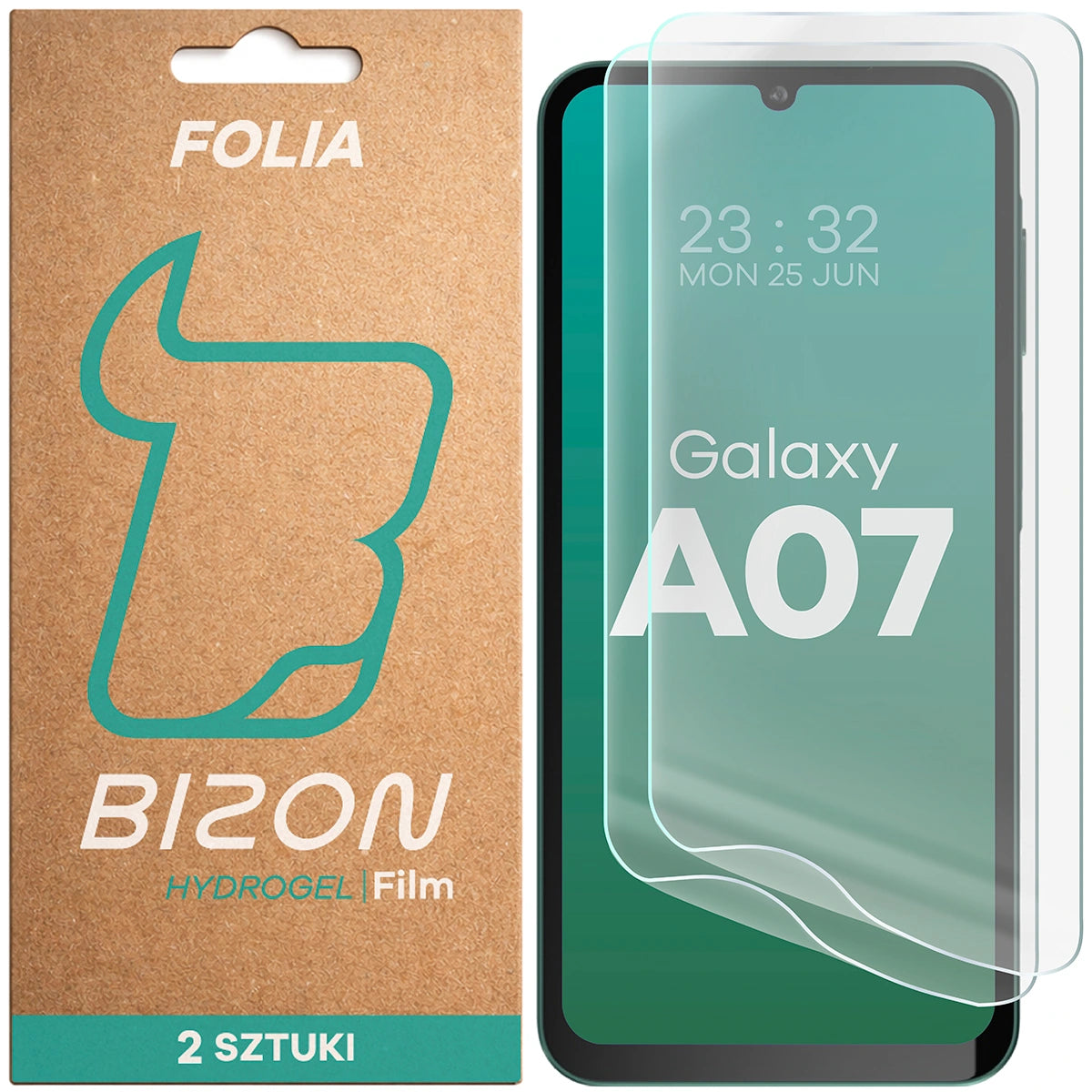 Hydrogel Folie für den Bildschirm für Galaxy A07 4G / 5G, Bizon Film Hydrogel Front Duo, 2 Stück