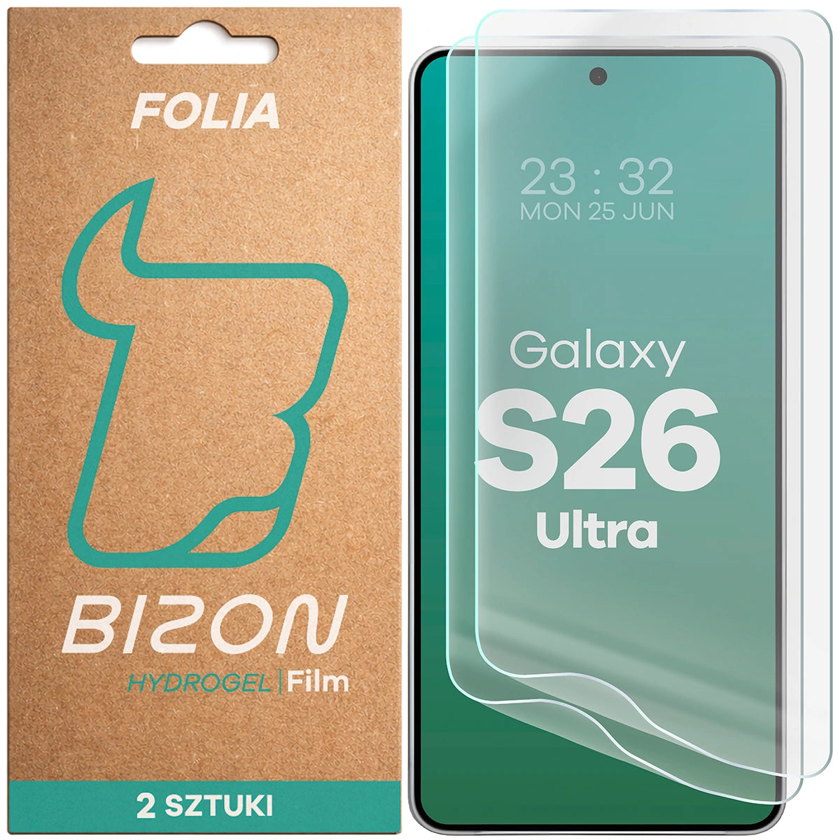 Hydrogel Folie für den Bildschirm für Galaxy S26 Ultra, Bizon Film Hydrogel Front Duo, 2 Stück