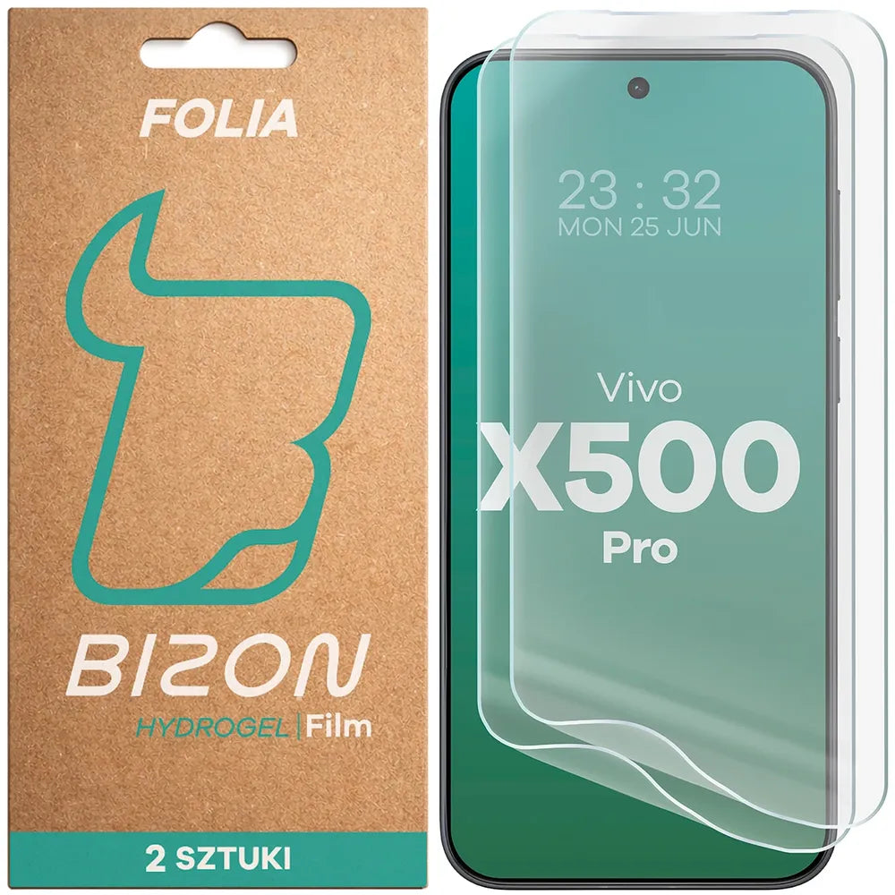 Hydrogel Folie für den Bildschirm für Vivo X500 Pro, Bizon Film Hydrogel Front Duo, 2 Stück (1/5)