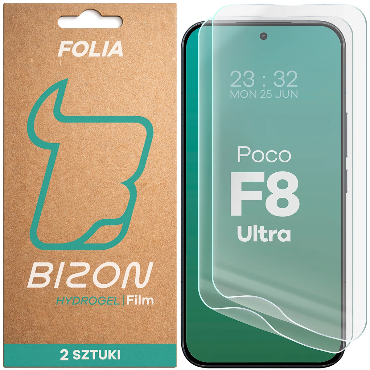 Hydrogel Folie für den Bildschirm für Xiaomi POCO F8 Ultra, Bizon Film Hydrogel Front Duo, 2 Stück