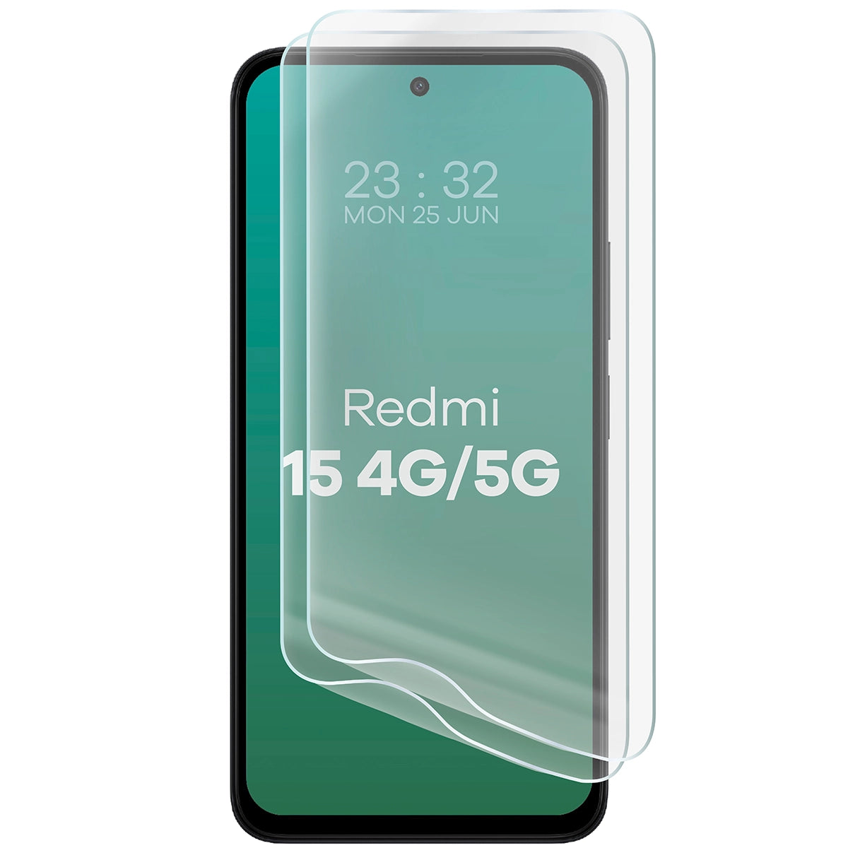Hydrogel Folie für den Bildschirm für Xiaomi Redmi 15 4G / 5G, Bizon Film Hydrogel Front Duo, 2 Stück