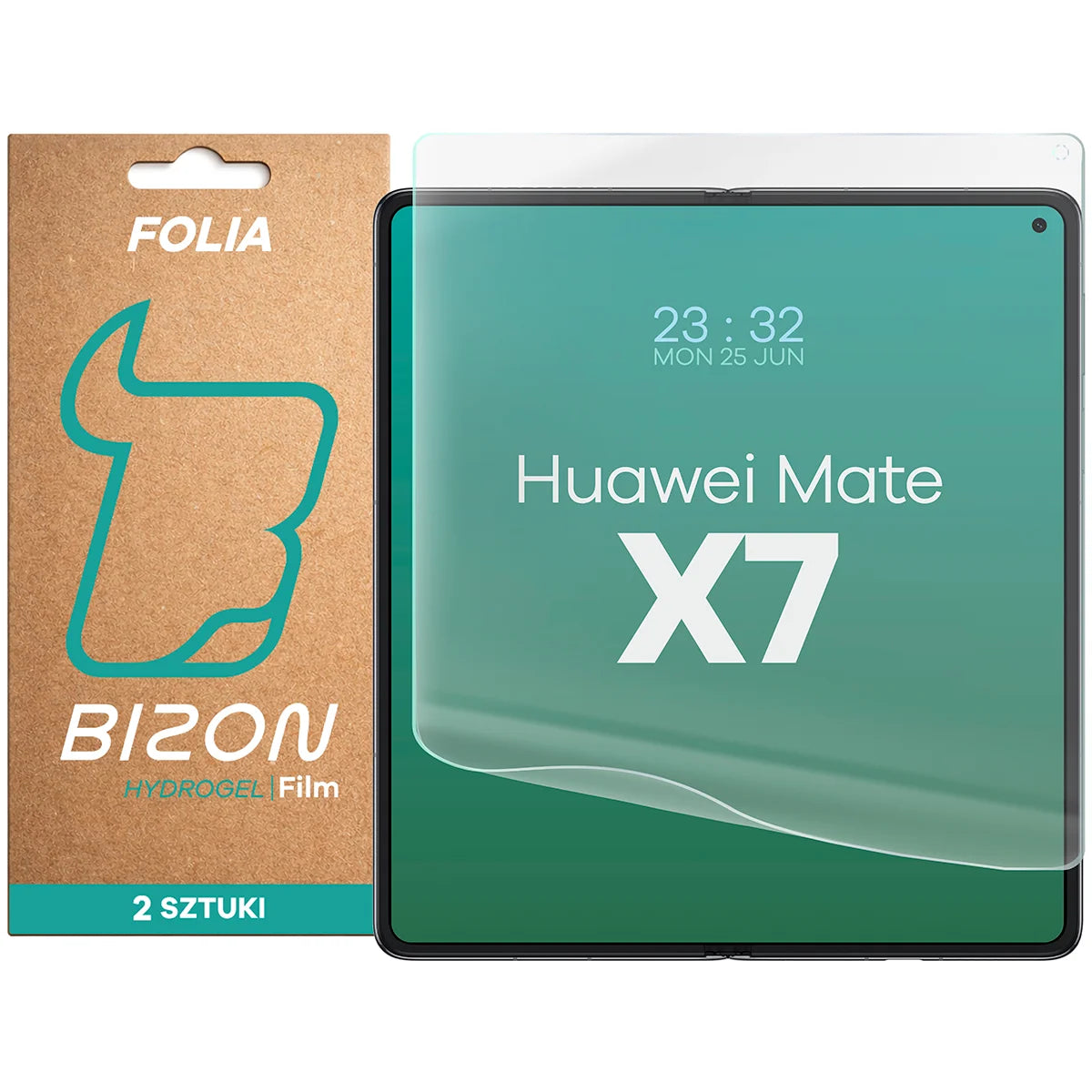 Hydrogel Folie für den mittleren Bildschirm für Huawei Mate X7, Bizon Film Hydrogel Mid Duo, 2 Stück