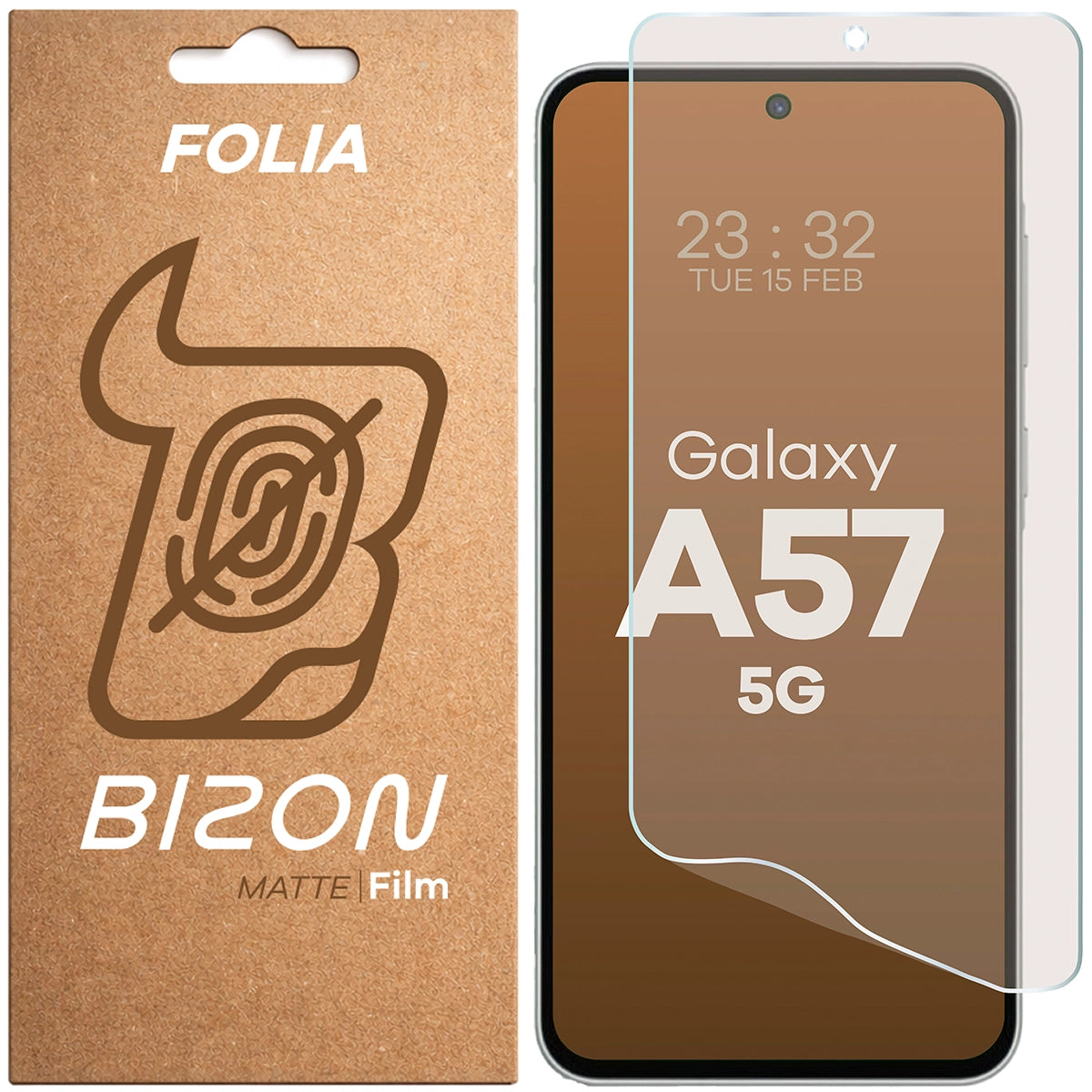 Matte Folie für Galaxy A57 5G, Bizon Film Matte, 1 Stück