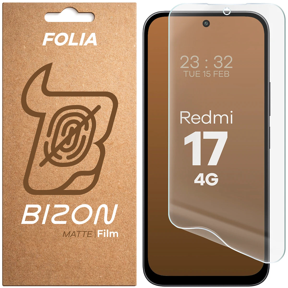 Matte Folie für Xiaomi Redmi 17 4G, Bizon Film Matte, 1 Stück (1/5)