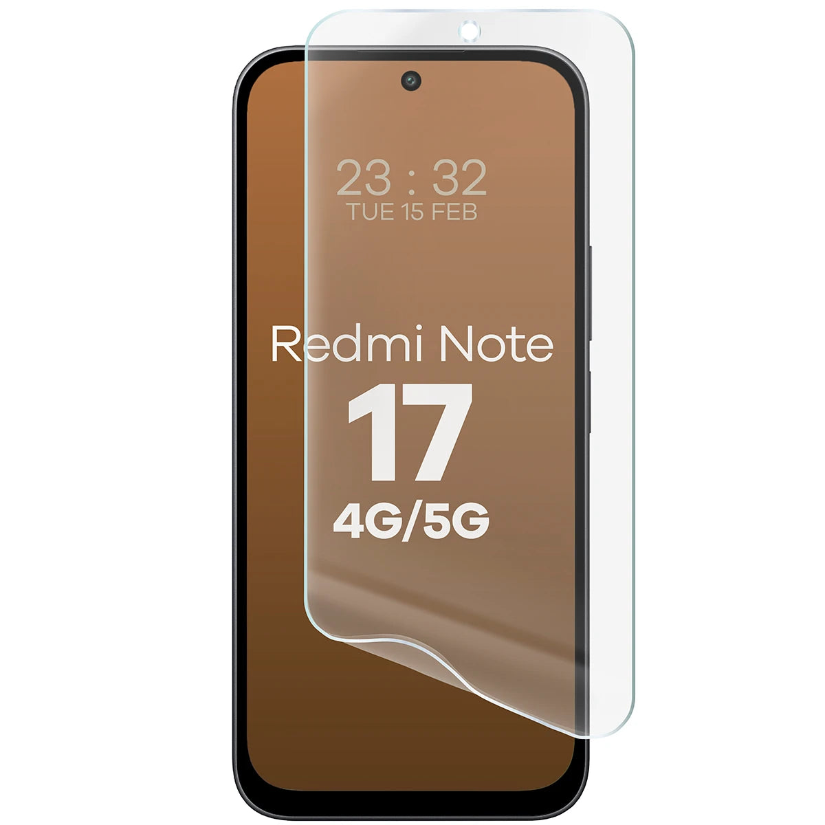 Matte Folie für Xiaomi Redmi Note 17 4G, Bizon Film Matte, 1 Stück (5/5)