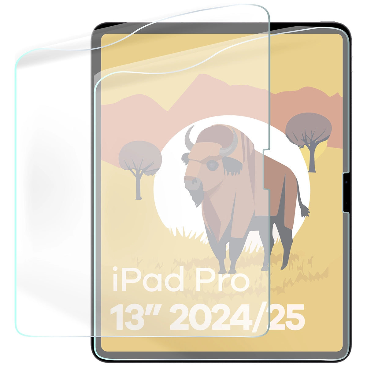 Papierimitationsfolie für iPad Pro 13" 2025 / 2024, Bizon Film Tab Papirus Duo, 2 Stück