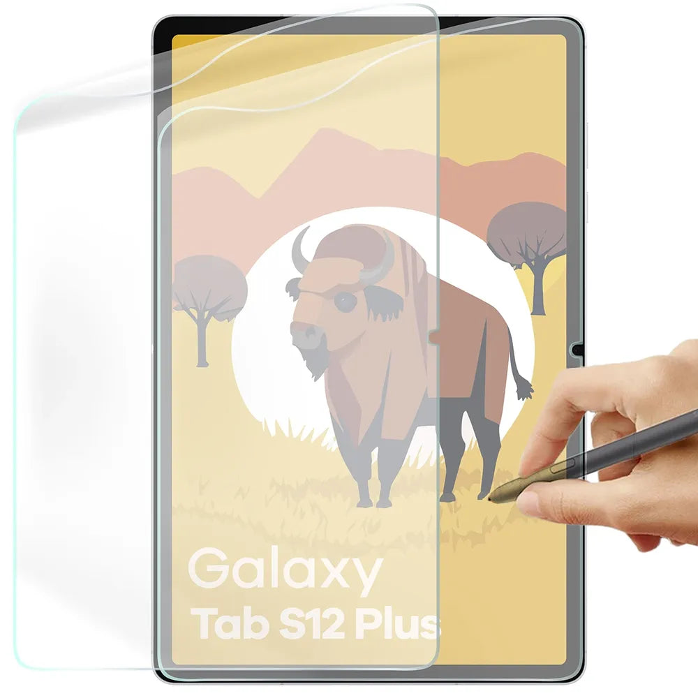 Papierimitationsfolie für Galaxy Tab S12 Plus, Bizon Tab Film Papirus Duo, 2 Stück (1/5)
